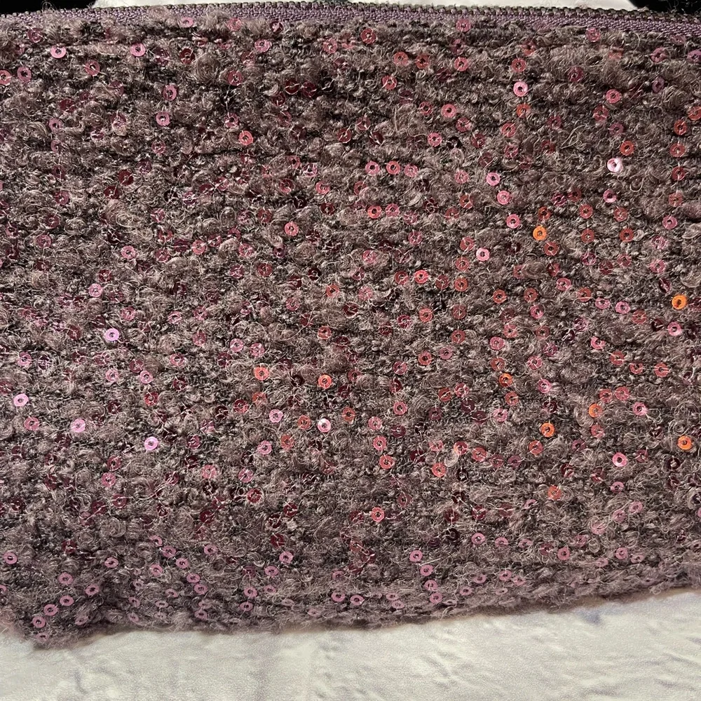Deux Lux Purple Boiled‎ Wool Sequin Evening Clutch